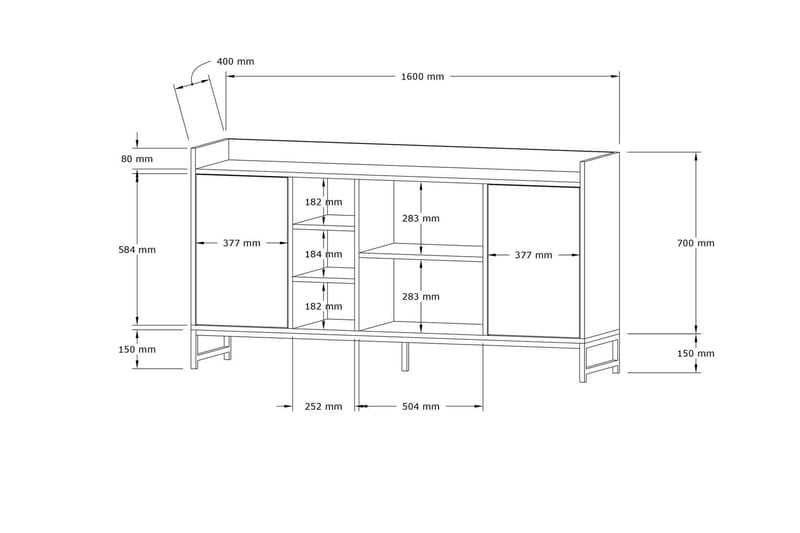 Konsollbord Vuslat 160 cm - Vit marmor - Möbler - Bord & matgrupp - Avlastningsbord & sidobord - Konsolbord & hallbord