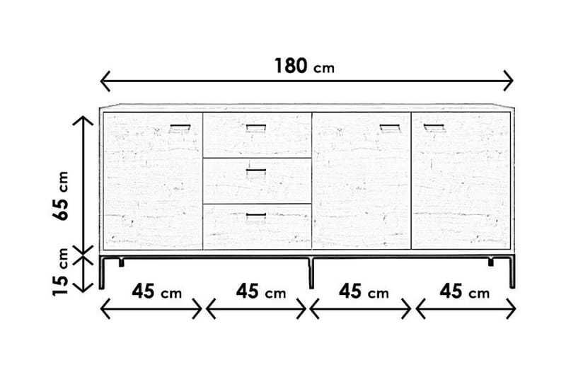 Konsollbord Zakkum 18080 cm - Brun - Möbler - Bord & matgrupp - Avlastningsbord & sidobord - Konsolbord & hallbord