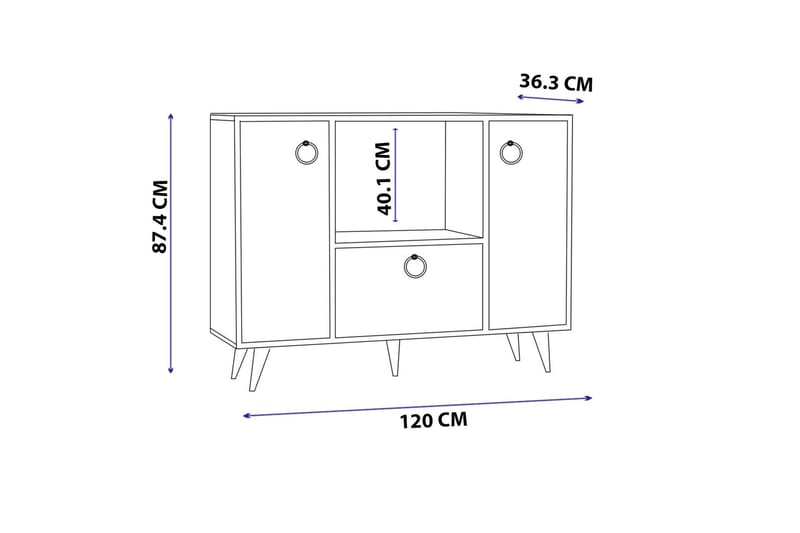 Konsollbord Pietro 120x87,4 cm Ljusbrun - Hanah Home - Möbler - Bord & matgrupp - Avlastningsbord & sidobord - Konsolbord & hallbord