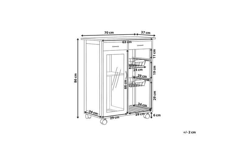 Serveringsbord Andonno 70 cm - Svart - Möbler - Bord & matgrupp - Avlastningsbord & sidobord - Lampbord & sidobord