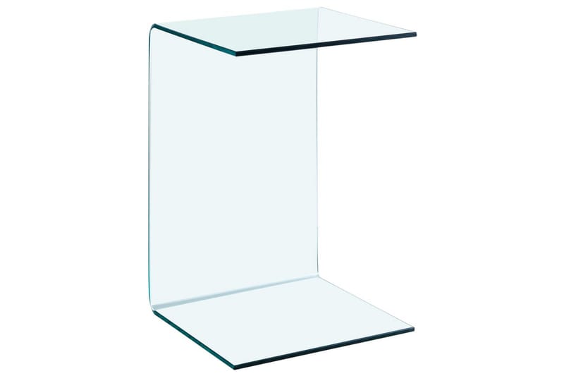 Sidobord 40x40x60 cm härdat glas - Transparent - Möbler - Bord & matgrupp - Avlastningsbord & sidobord - Lampbord & sidobord