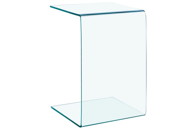 Sidobord 40x40x60 cm härdat glas - Transparent - Möbler - Bord & matgrupp - Avlastningsbord & sidobord - Lampbord & sidobord