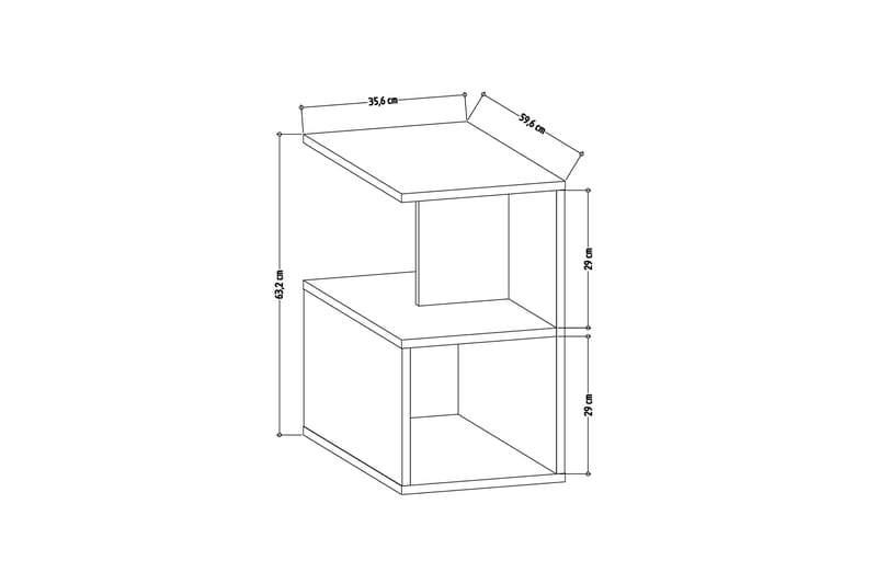 Sidobord Larmona 60 cm - Antracit - Möbler - Bord & matgrupp - Avlastningsbord & sidobord - Lampbord & sidobord