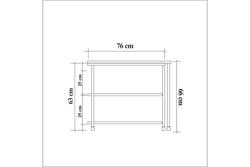 Sidobord Melisey 76 cm - Natur/Svart - Möbler - Bord & matgrupp - Avlastningsbord & sidobord - Lampbord & sidobord