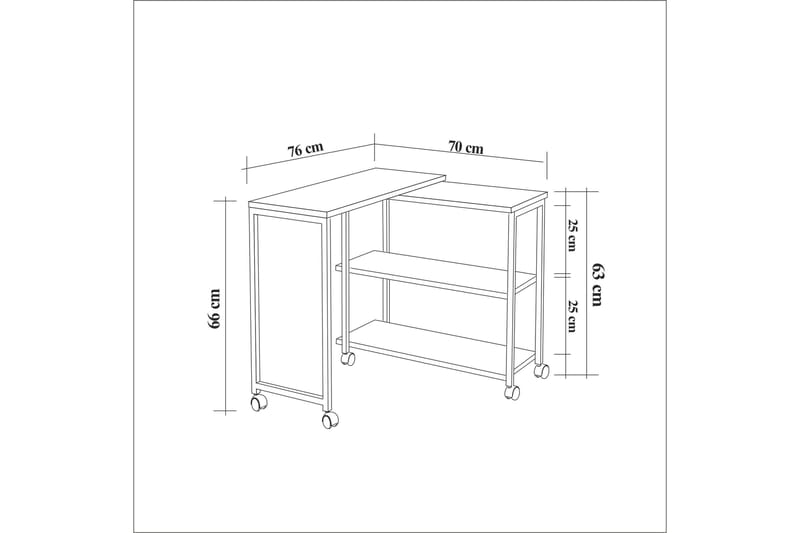 Sidobord Melisey 76 cm - Natur/Svart - Möbler - Bord & matgrupp - Avlastningsbord & sidobord - Lampbord & sidobord