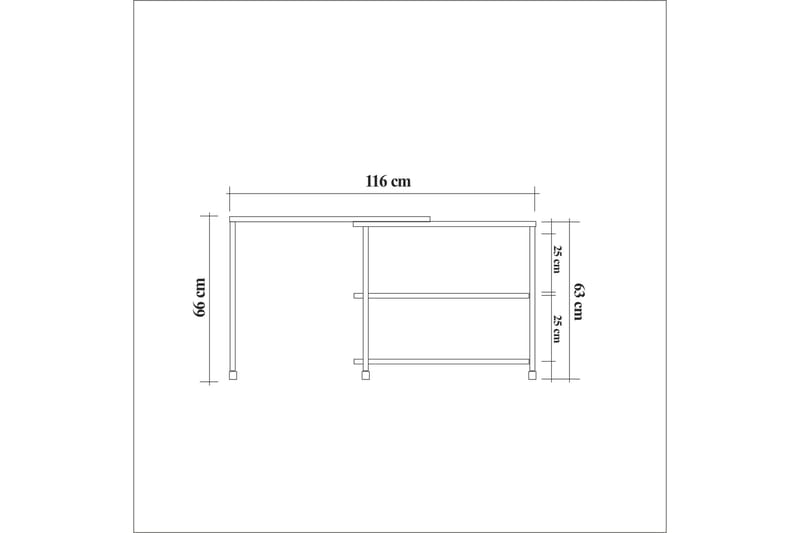 Sidobord Melisey 76 cm - Natur/Svart - Möbler - Bord & matgrupp - Avlastningsbord & sidobord - Lampbord & sidobord