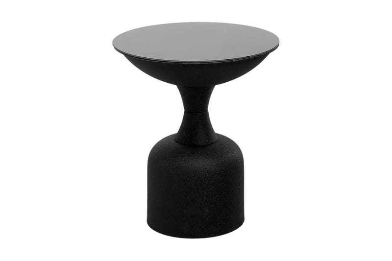 Sidobord Omango 42x46x42 cm Runt - Svart - Klaffbord & hopfällbart bord - Marmorbord - Lampbord & sidobord - Brickbord & småbord