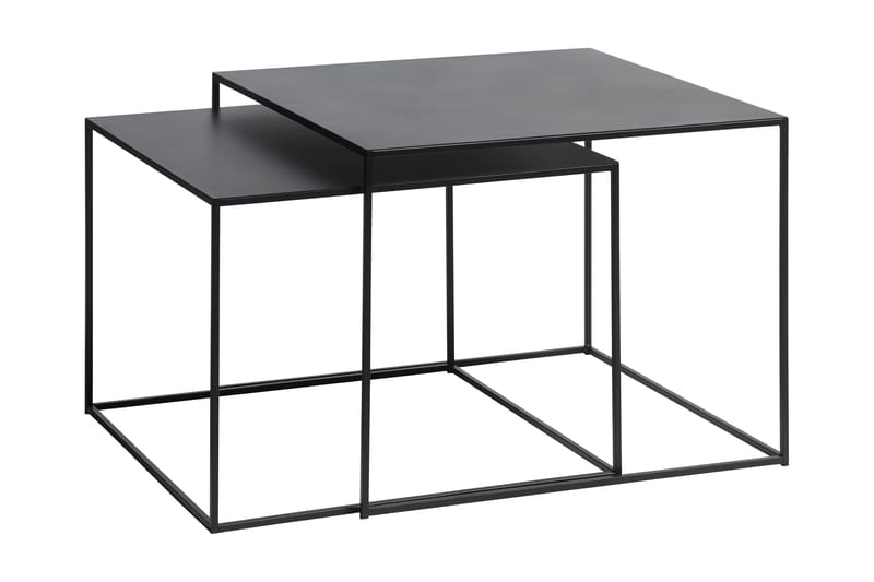 Sidobord Venim 2 st - Svart - Klaffbord & hopfällbart bord - Marmorbord - Lampbord & sidobord - Brickbord & småbord