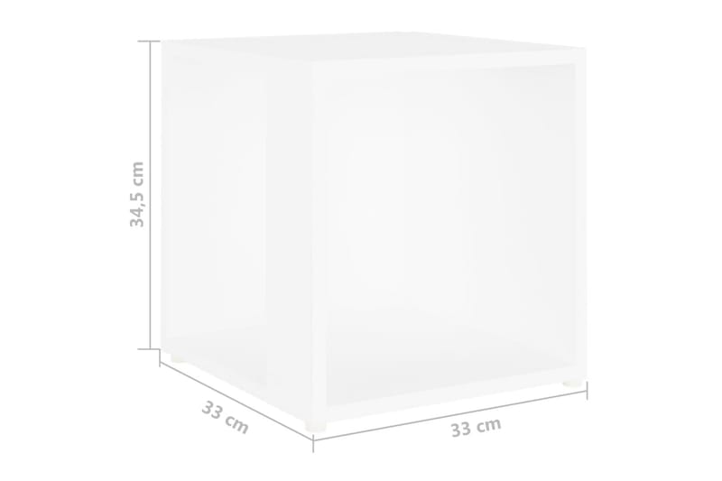 Sidobord vit 33x33x34,5 cm spånskiva - Vit - Möbler - Bord & matgrupp - Avlastningsbord & sidobord - Lampbord & sidobord