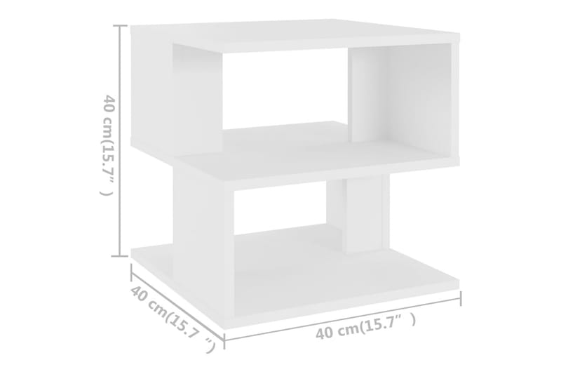 Sidobord vit 40x40x40 cm spånskiva - Vit - Möbler - Bord & matgrupp - Avlastningsbord & sidobord - Lampbord & sidobord