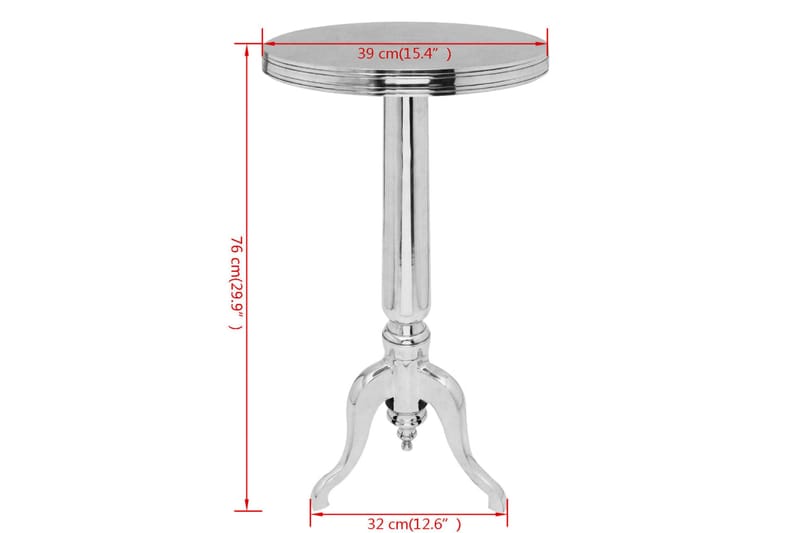 Runt sidobord aluminium silver - Silver - Möbler - Bord & matgrupp - Avlastningsbord & sidobord - Piedestal & blompiedestal