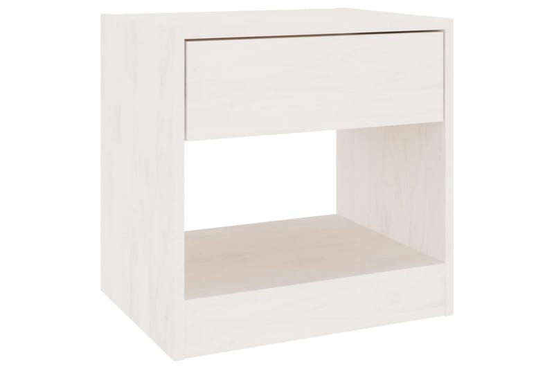 Sängbord 2 st 40x31x40 cm massiv furu vit - Vit - Möbler - Bord & matgrupp - Avlastningsbord & sidobord - Sängbord & nattduksbord