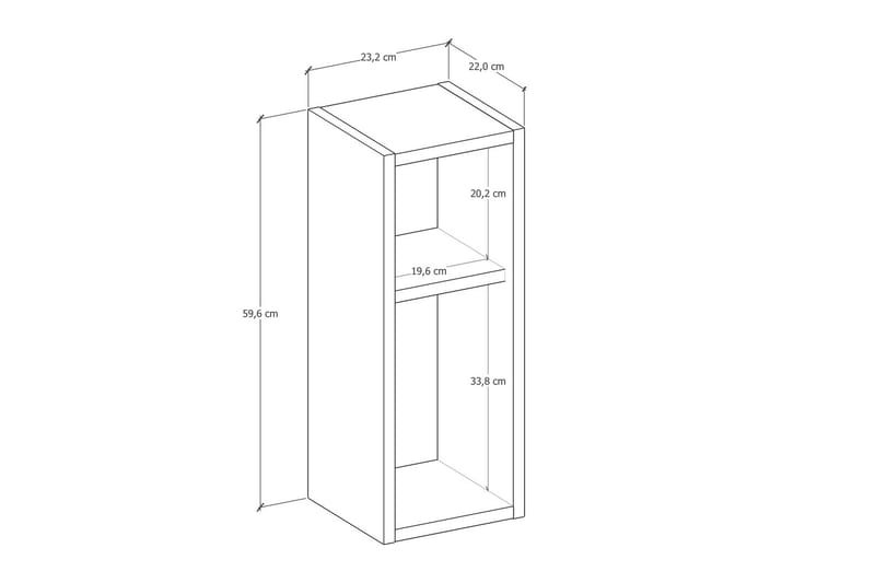 Sängbord Haroun 23 cm - Antracit - Möbler - Bord & matgrupp - Avlastningsbord & sidobord - Sängbord & nattduksbord