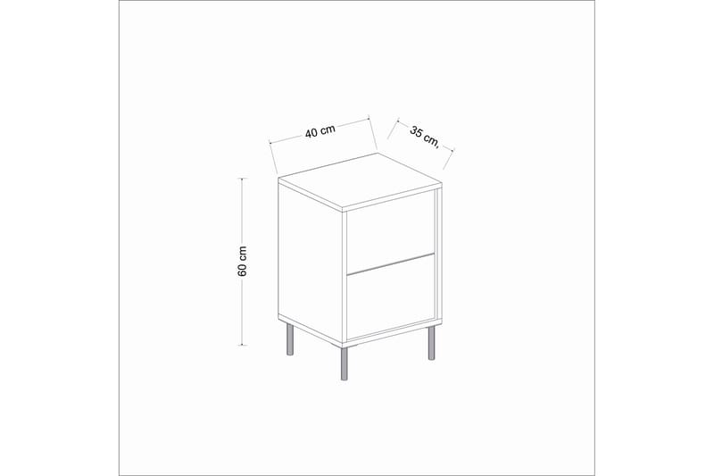 Sängbord Imaj 40 cm - Vit marmor/Guld - Möbler - Bord & matgrupp - Avlastningsbord & sidobord - Sängbord & nattduksbord