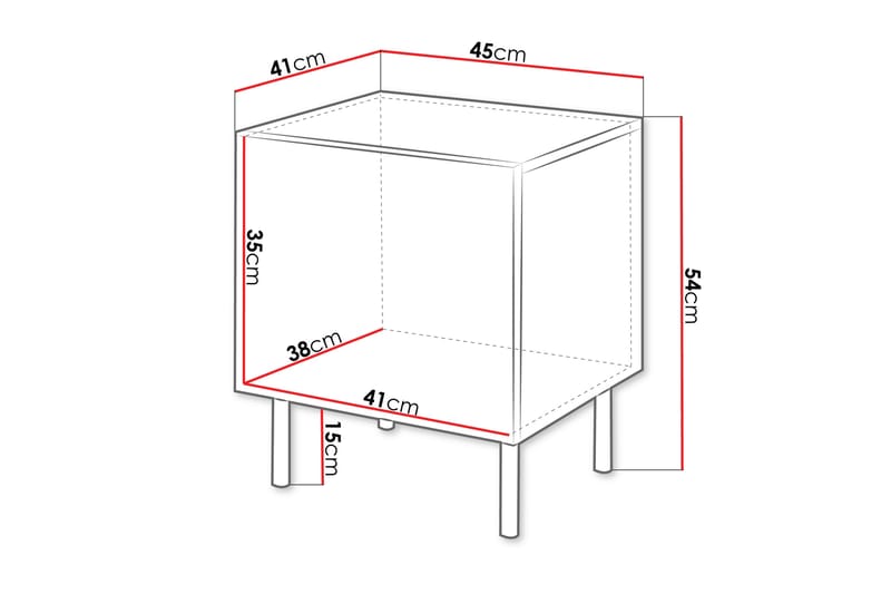 Sängbord Langela 45 cm - Kashmir - Möbler - Bord & matgrupp - Avlastningsbord & sidobord - Sängbord & nattduksbord