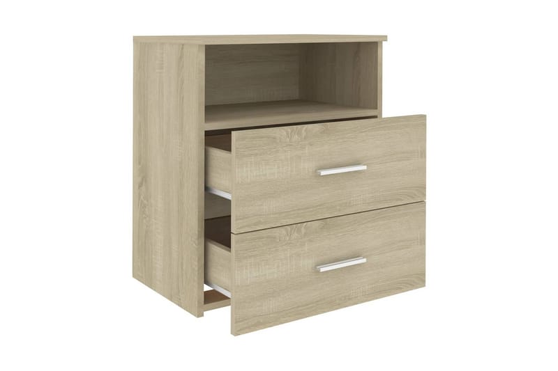 Sängbord 2 st sonoma-ek 50x32x60 cm - Brun - Möbler - Bord & matgrupp - Avlastningsbord & sidobord - Sängbord & nattduksbord