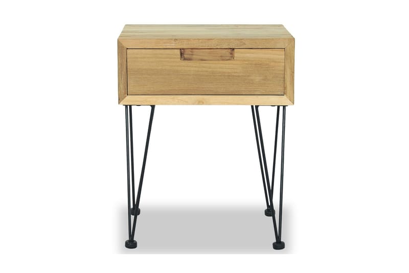 Sängbord 40x30x50 cm massiv teak - Brun - S�ängbord & nattduksbord