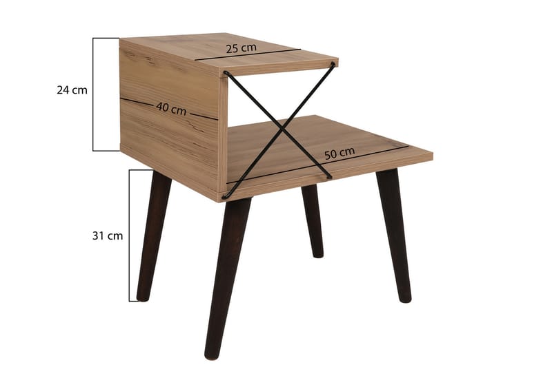 Sängbord Ashlanna 50 cm - Natur - Möbler - Bord & matgrupp - Avlastningsbord & sidobord - Sängbord & nattduksbord