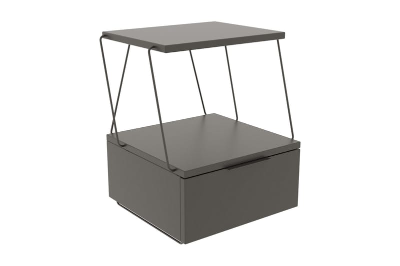 Sängbord Igazz 42x41 cm - Antracit - Sängbord & nattduksbord - Klaffbord & hopfällbart bord - Marmorbord