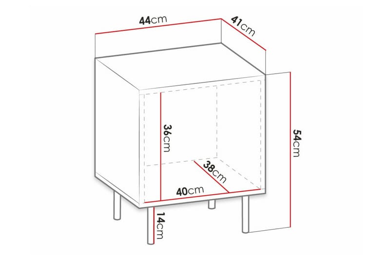 Sängbord Juniskär 44 cm - Svart - Möbler - Bord & matgrupp - Avlastningsbord & sidobord - Sängbord & nattduksbord