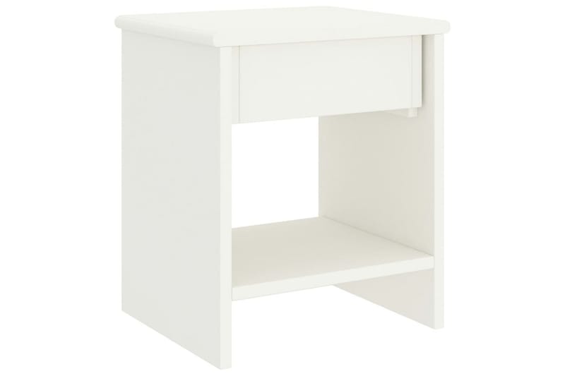 Sängbord vit 35x30x40 cm massiv furu - Vit - Möbler - Bord & matgrupp - Avlastningsbord & sidobord - Sängbord & nattduksbord