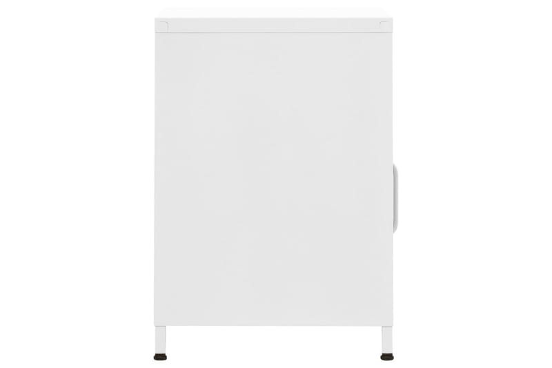 Sängbord vit 35x35x51 cm stål - Vit - Möbler - Bord & matgrupp - Avlastningsbord & sidobord - Sängbord & nattduksbord