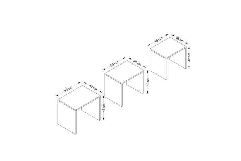 Satsbord Alyas - Antracit - Möbler - Bord & matgrupp - Avlastningsbord & sidobord - Satsbord