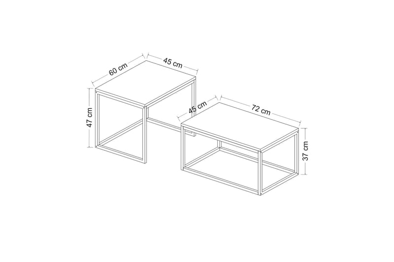 Satsbord Leka - Svart - Möbler - Bord & matgrupp - Avlastningsbord & sidobord - Satsbord