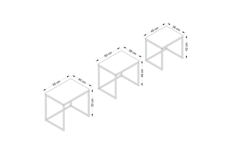 Satsbord Rambir - Antracit - Möbler - Bord & matgrupp - Avlastningsbord & sidobord - Satsbord