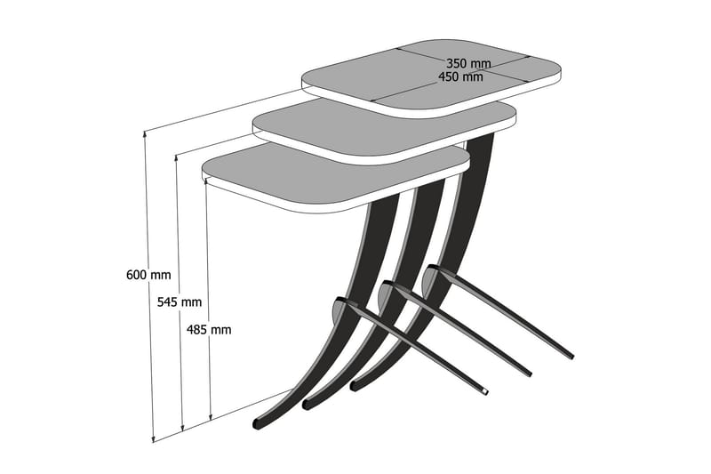 Satsbord Neubeck 45 cm - Svart - Möbler - Bord & matgrupp - Avlastningsbord & sidobord - Satsbord