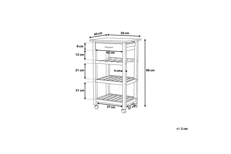 Serveringsbord Foggia 50 cm - Svart - Möbler - Bord & matgrupp - Avlastningsbord & sidobord