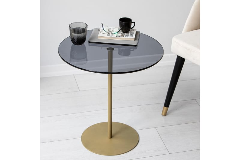 Sidobord Chill-Out 50x50 cm Guld/Mörkgrå - Hanah Home - Lampbord & sidobord - Brickbord & småbord