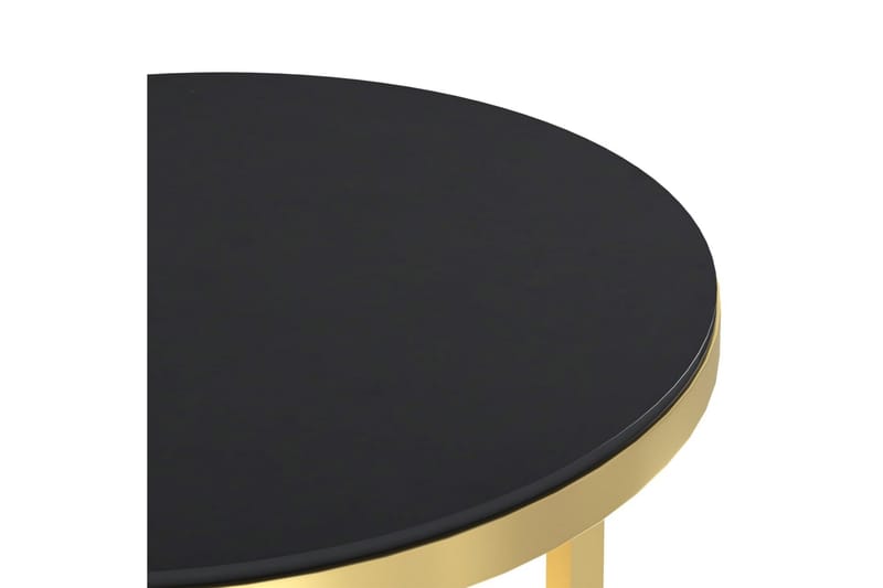 Sidobord guld och svart 45 cm härdat glas - Guld - Möbler - Bord & matgrupp - Avlastningsbord & sidobord - Lampbord & sidobord