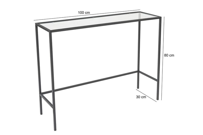 Sidobord Horacio 100 cm - Svart - Möbler - Bord & matgrupp - Avlastningsbord & sidobord - Lampbord & sidobord