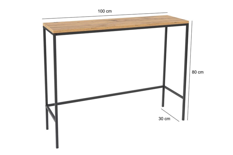 Sidobord Horacio 100 cm - Svart - Möbler - Bord & matgrupp - Avlastningsbord & sidobord - Lampbord & sidobord