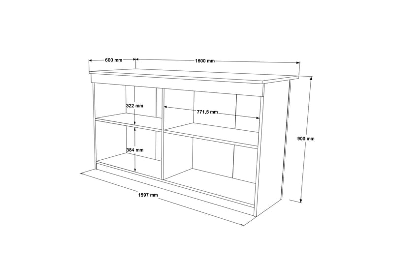 Barbord Erline 160 cm - Ek - Möbler - Bord & matgrupp - Barbord & ståbord