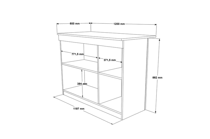 Barbord Ermanno 120 cm - Vit - Möbler - Bord & matgrupp - Barbord & ståbord