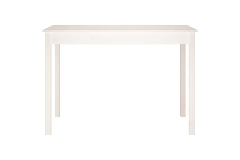 beBasic Matbord vit 110x55x75 cm massivt furuträ - White - Matbord & köksbord