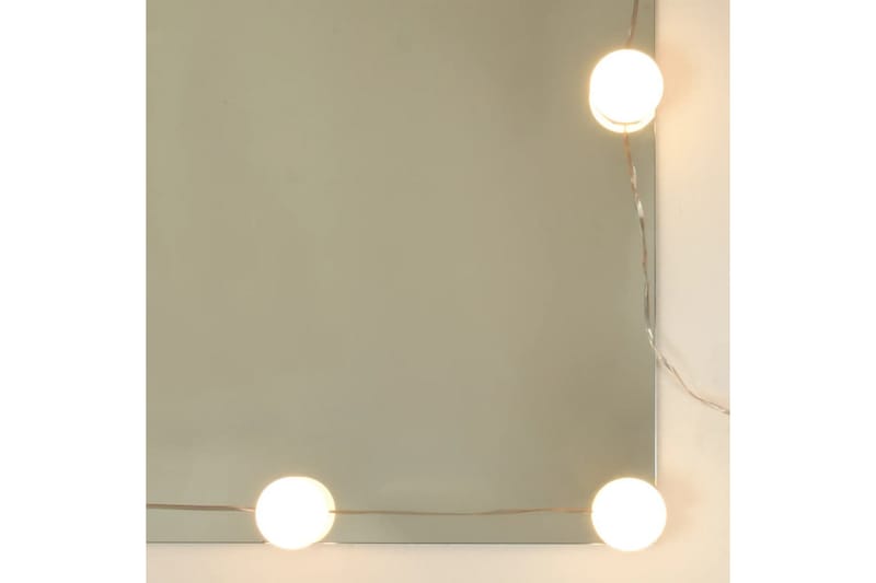 beBasic Sminkbord med LED vit 60x40x140 cm - White - Sminkbord & toalettbord