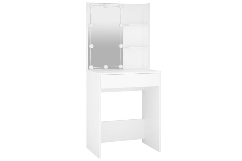 beBasic Sminkbord med LED vit 60x40x140 cm - White - Möbler - Bord & matgrupp - Sminkbord & toalettbord