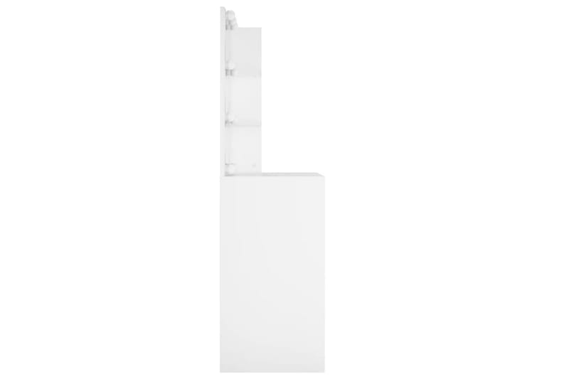 beBasic Sminkbord med LED vit 60x40x140 cm - White - Sminkbord & toalettbord