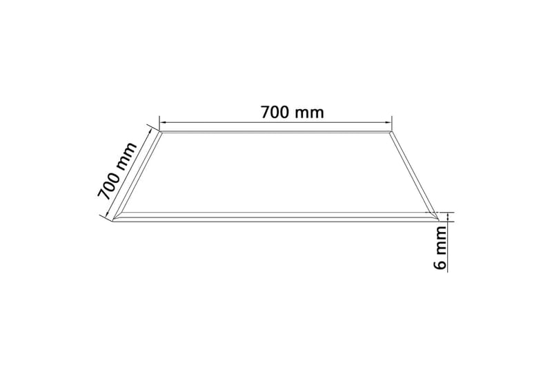 Bordsskiva i härdat glas 700x700 mm kvadratisk - Svart - Möbler - Bord & matgrupp - Bordstillbehör - Bordsskiva