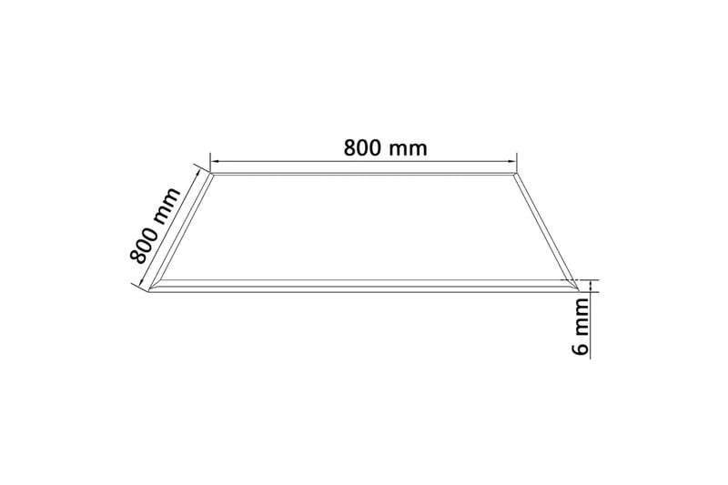 Bordsskiva härdat glas 800x800 mm kvadratisk - Transparent - Möbler - Bord & matgrupp - Bordstillbehör - Illäggsskiva