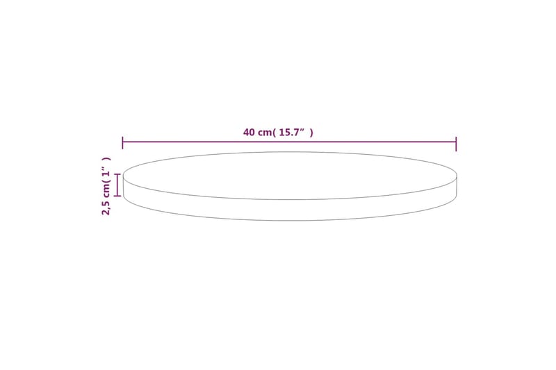 Bordsskiva vit 40x2,5 cm massiv furu - Vit - Möbler - Bord & matgrupp - Bordstillbehör - Illäggsskiva