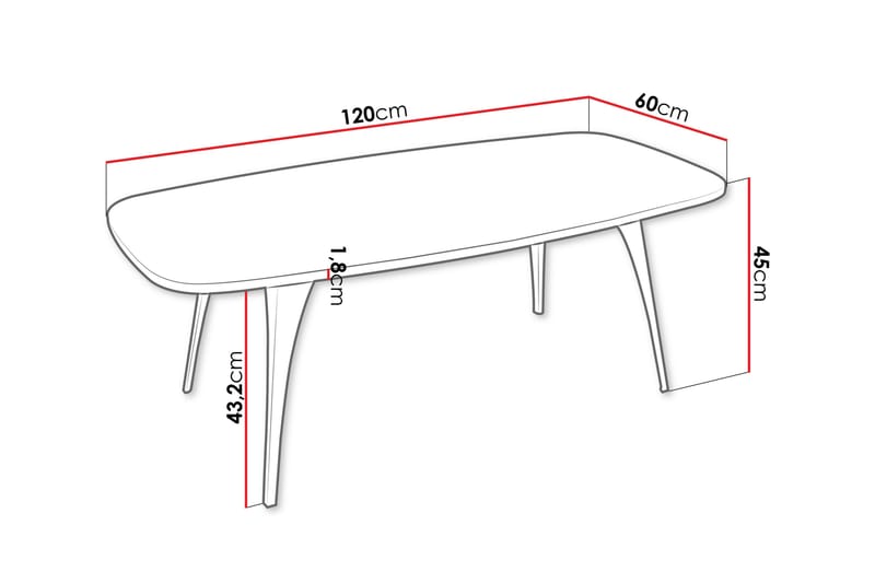 Elwyn Soffbord 120 cm - Svart - Möbler - Bord & matgrupp - Soffbord