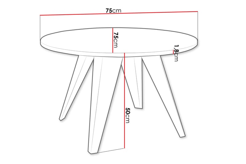 Festus Soffbord 75 cm - Svart - Möbler - Bord & matgrupp - Soffbord