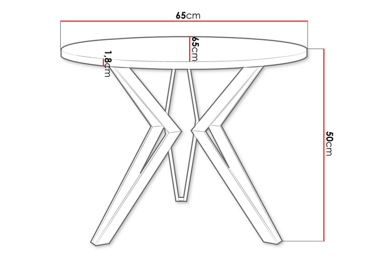 Gaddi Soffbord 65 cm - Beige/Svart - Möbler - Bord & matgrupp - Soffbord