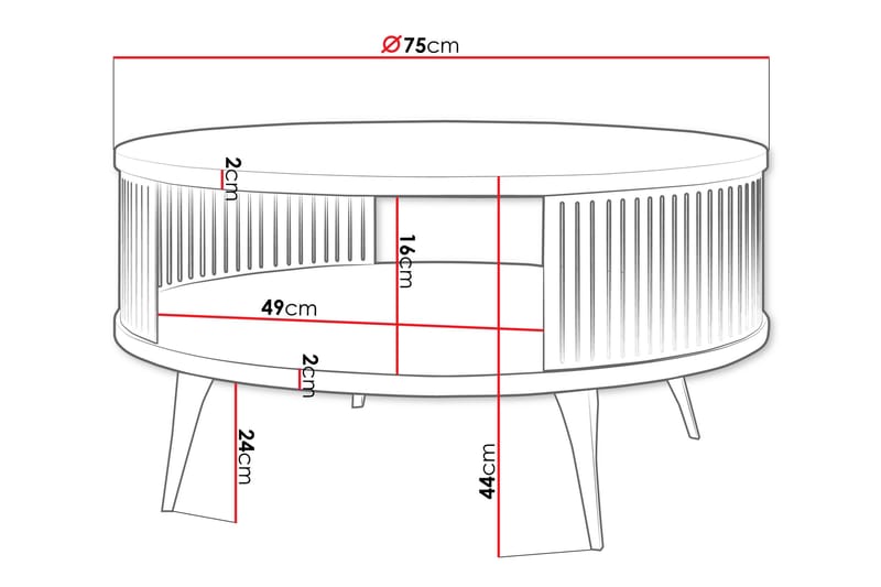 Galia Soffbord 75 cm - Svart - Möbler - Bord & matgrupp - Soffbord