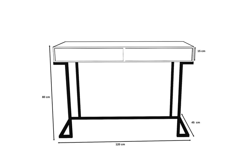 Ghimre Sminkbord 120x45 cm - Antracit/Svart - Möbler - Bord & matgrupp - Sminkbord & toalettbord