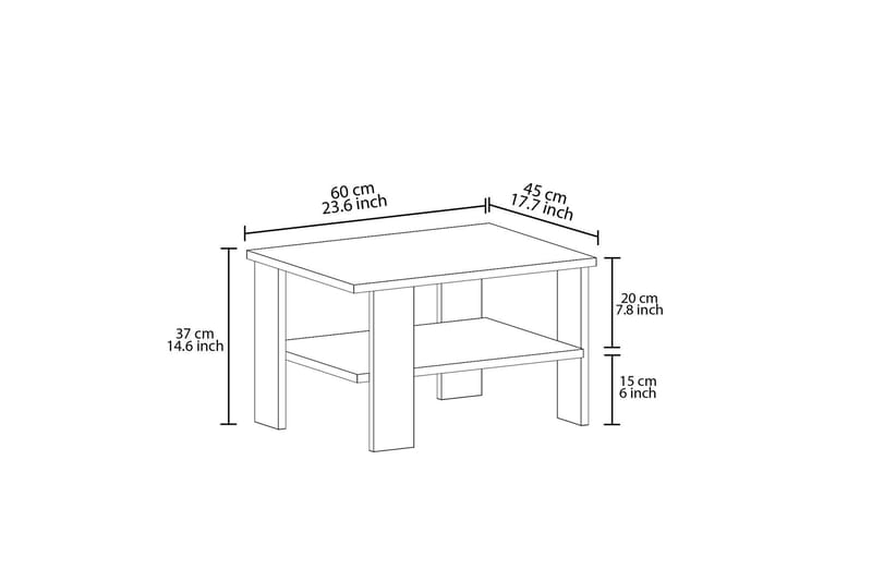 Greger Soffbord 60 cm - Ek - Möbler - Bord & matgrupp - Soffbord